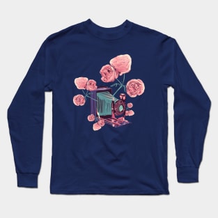 Vintage floral camera Long Sleeve T-Shirt